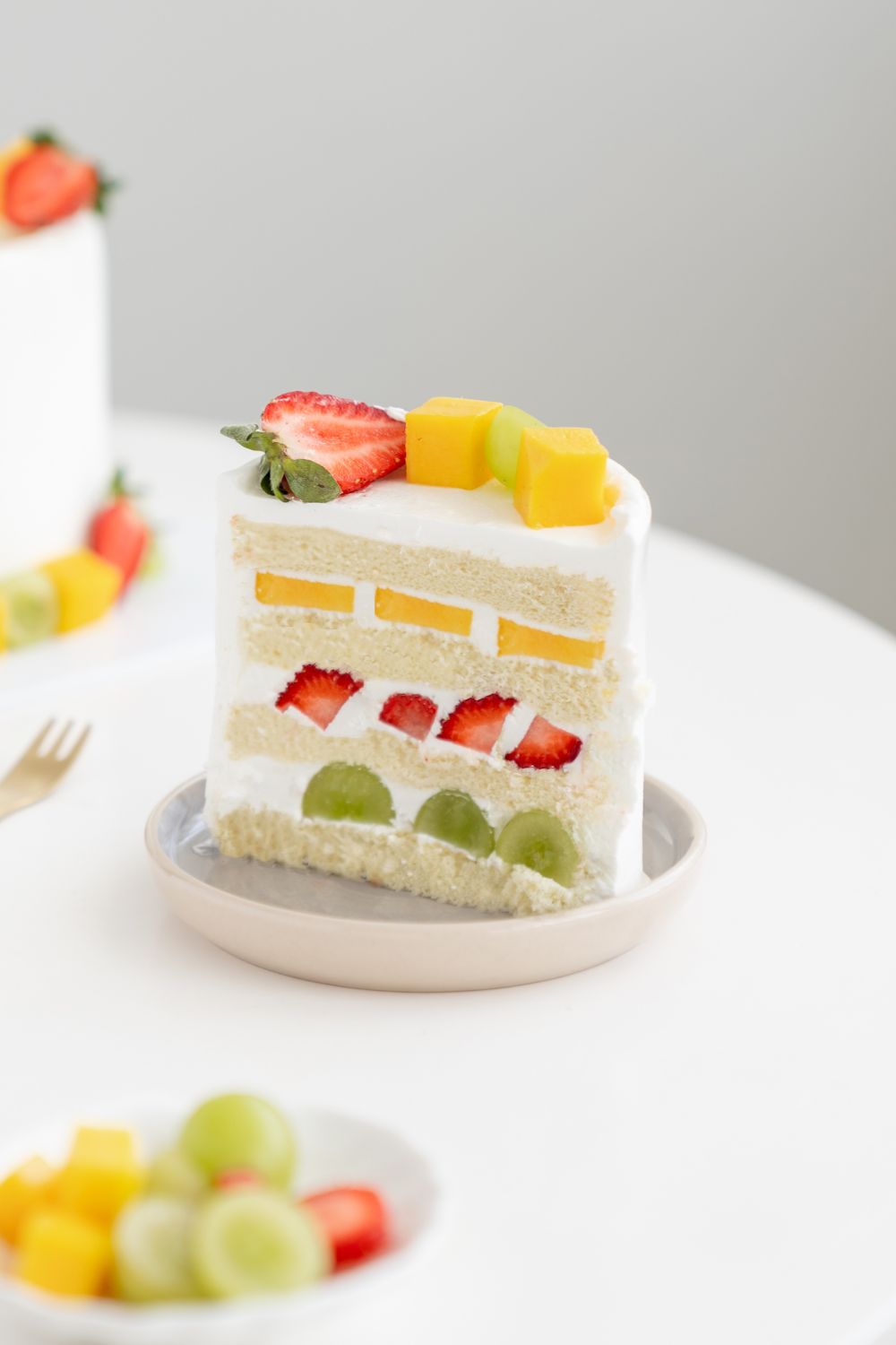 Two Tier Mixed Fruit Fresh Cream Cake