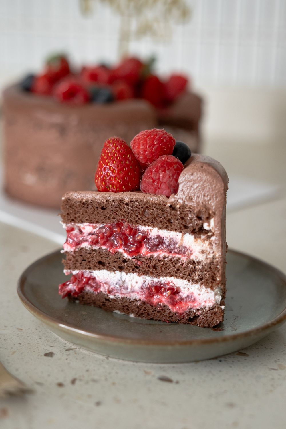 Raspberry Chocolate Father's Day Cake