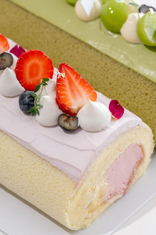 Raspberry & Matcha Yuzu Roll Cake Baking & Decoration Class